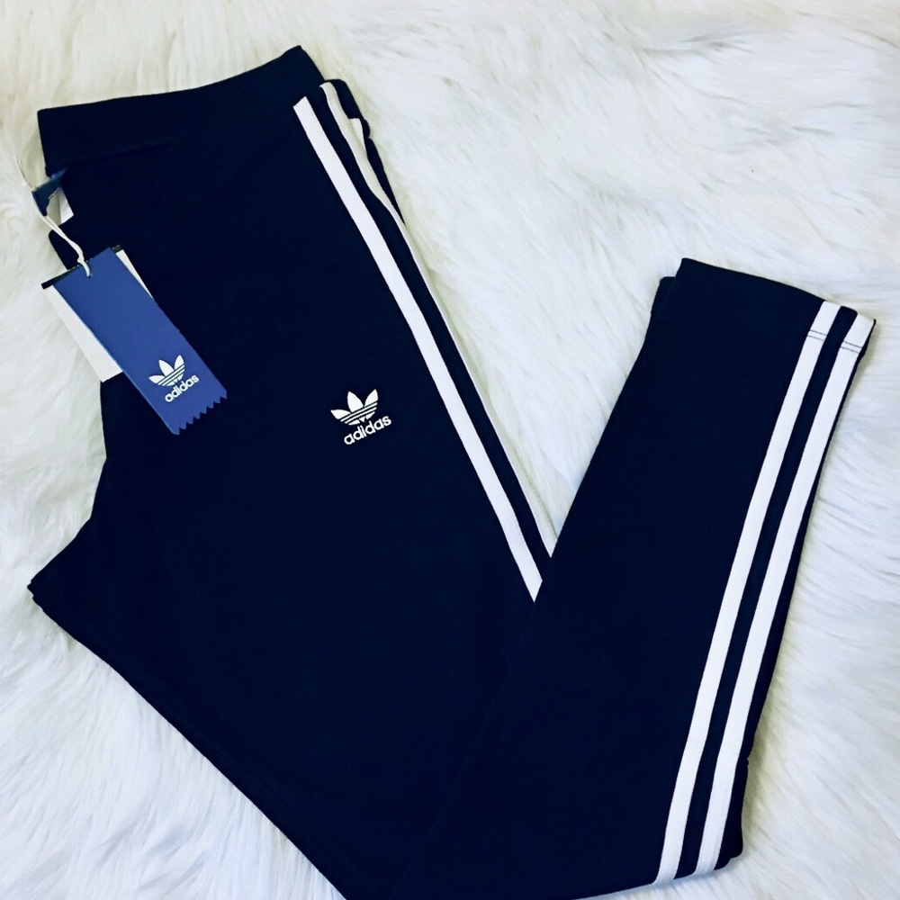 Brand New (navy & white) Adidas 3 Stripe Leggings - Picture 5 of 5